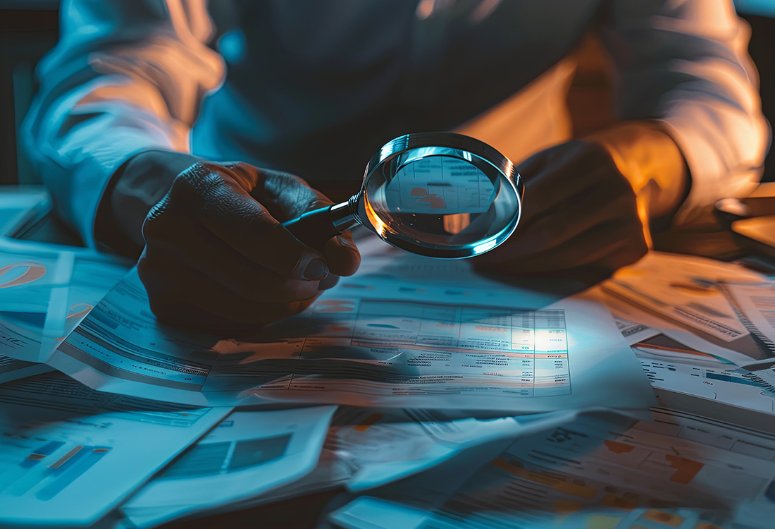 Forensic Accounting Investigations - Man Reviewing Paperwork in Office